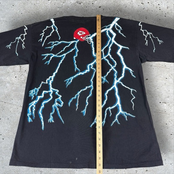 Vintage 90s‎ Kansas City Chiefs Salem Lightning Shirt Mens XL - Picture 6 of 7
